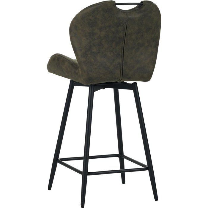 Tabouret de bar 16232KA - Burton Vert Kaki - Lot de 2