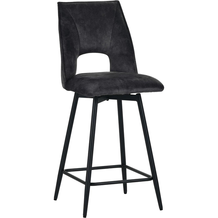 Tabouret de bar 16102GA - LEO Gris Anthracite - Lot de 4