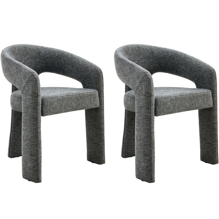 Chaise 16249GA - Ines Gris Anthracite - Lot de 2