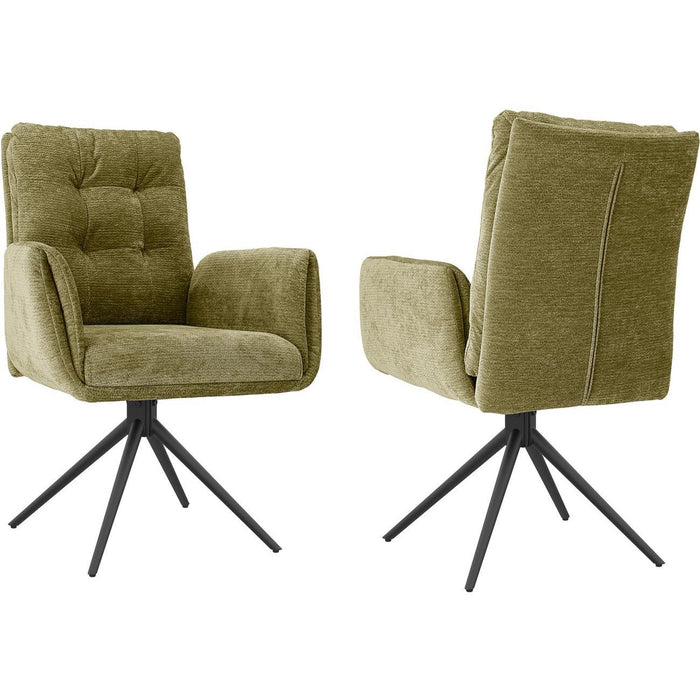 Chaise 52964KA - Courcelles Vert Kaki - Lot de 2