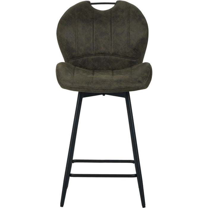 Tabouret de bar 16232KA - Burton Vert Kaki - Lot de 2