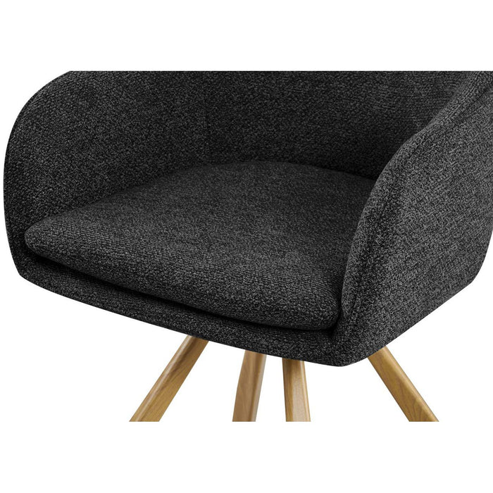 Chaise 25708GA - Monique Gris Anthracite - Lot de 2