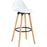 Tabouret de bar 16227BL - Norvège Blanc - Lot de 2