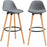 Tabouret de bar 16227GR - Norvège Gris - Lot de 2