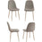 Chaise 15660TA - Pardes Taupe - Lot de 4