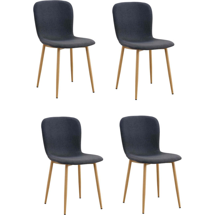 Chaise 15659GA - Valéria Gris Anthracite - Lot de 4