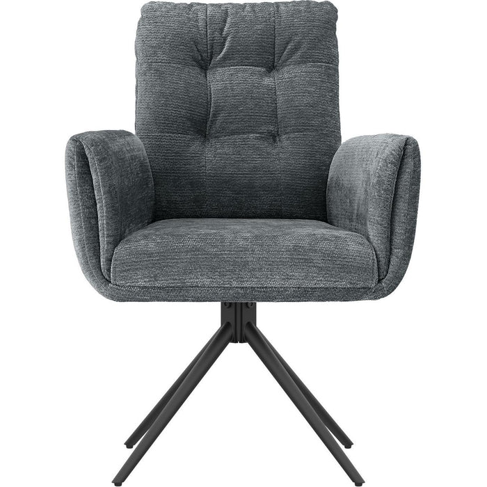 Chaise 52964GR - Courcelles Gris - Lot de 2