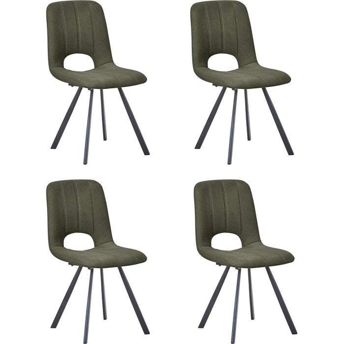 Chaise 11518KA - Phenix Vert Kaki - Lot de 4