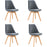 Chaise 16243GR - Norvège Gris - Lot de 4