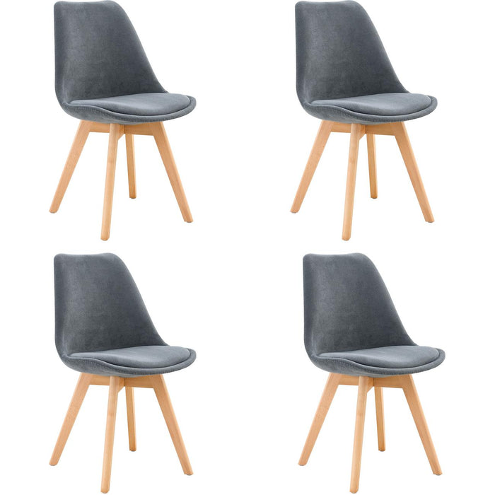 Chaise 16243GR - Norvège Gris - Lot de 4