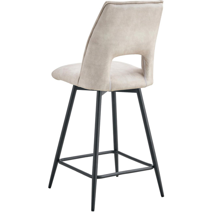 Tabouret de bar 16102LI - LEO Beige - Lot de 4