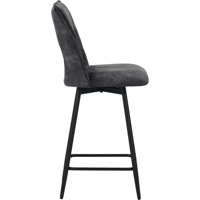 Tabouret de bar 16102GA - LEO Gris Anthracite - Lot de 4