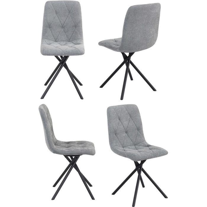 Chaise 52876GR - Lya Gris - Lot de 4