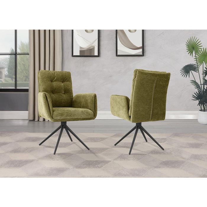 Chaise 52964KA - Courcelles Vert Kaki - Lot de 2