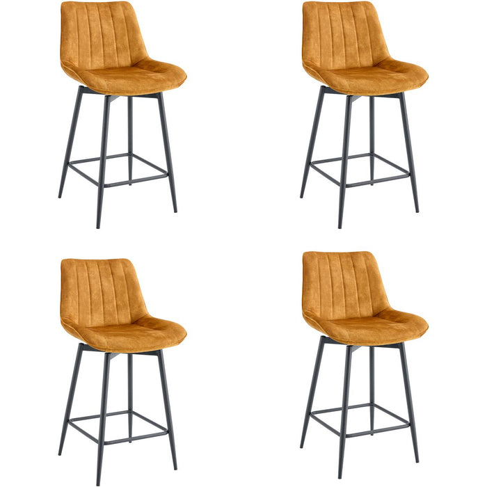 Tabouret de bar 55132DO - VAL THORENS Or - Lot de 4