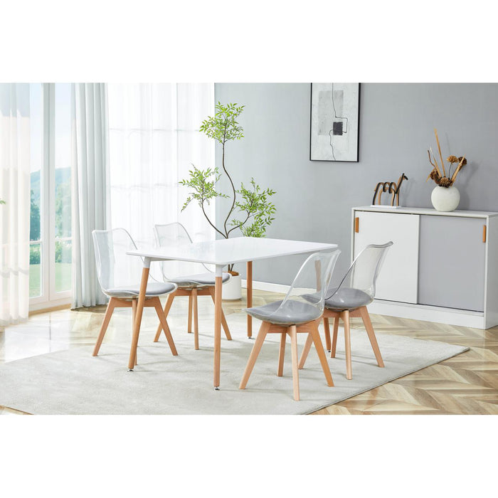 Ensemble Chaise + Table 16252BG - Samy Gris & Blanc - Lot de 1