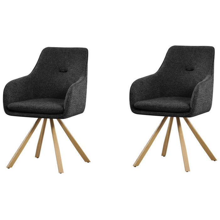 Chaise 25708GA - Monique Gris Anthracite - Lot de 2