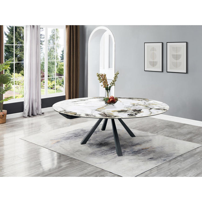 Table de repas 52945TB - CALYPSO Blanc & Taupe - Lot de 1