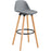 Tabouret de bar 16227GR - Norvège Gris - Lot de 2