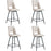 Tabouret de bar 16102LI - LEO Beige - Lot de 4