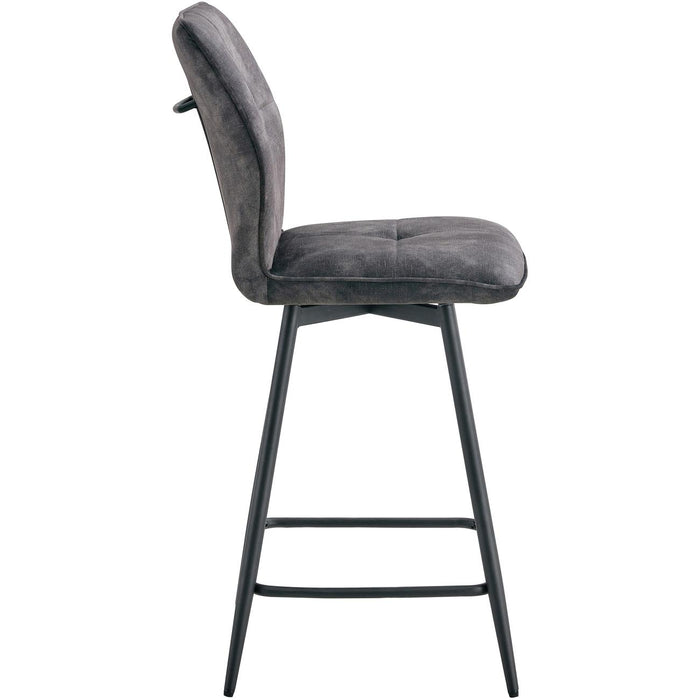 Tabouret de bar 16202GA - JULES Gris Anthracite - Lot de 4