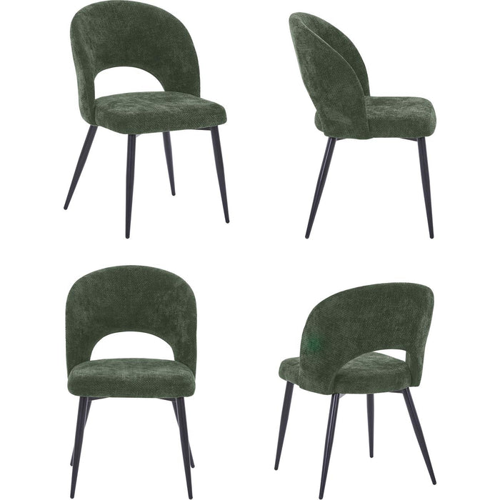 Chaise 11516KA - EMMA Vert Kaki - Lot de 4