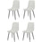 Chaise 15654LI - Bobby Beige clair - Lot de 4