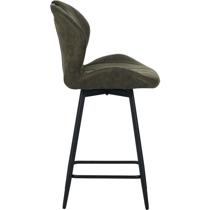 Tabouret de bar 16232KA - Burton Vert Kaki - Lot de 2
