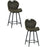 Tabouret de bar 16232KA - Burton Vert Kaki - Lot de 2