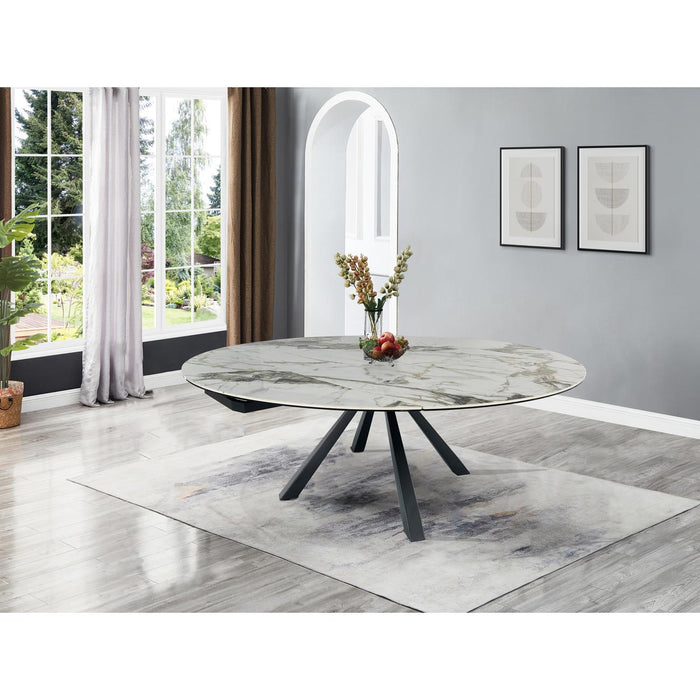 Table de repas 52945TB - CALYPSO Blanc & Taupe - Lot de 1