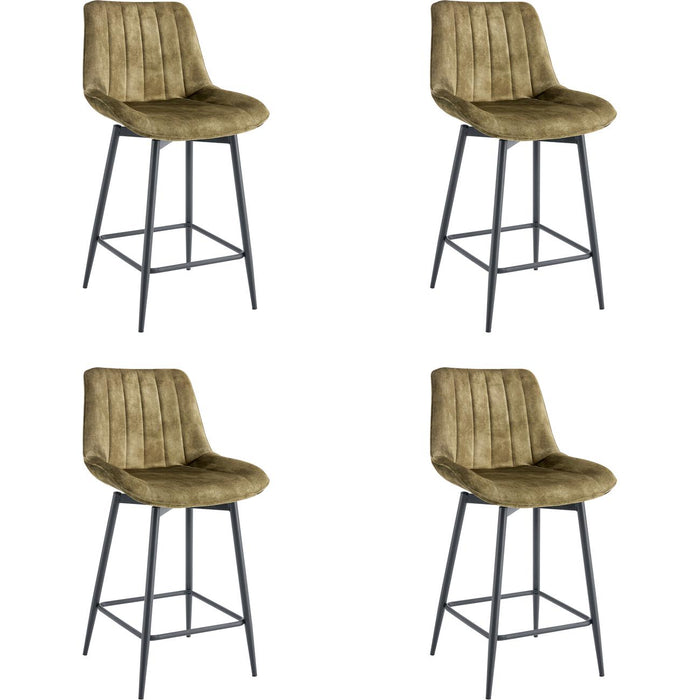 Tabouret de bar 55132VE - VAL THORENS Vert - Lot de 4