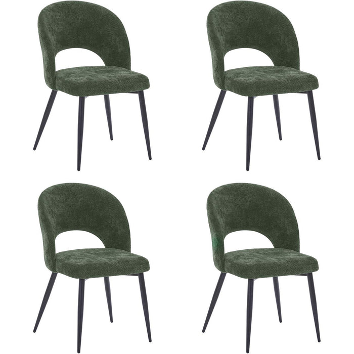 Chaise 11516KA - EMMA Vert Kaki - Lot de 4