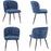 Chaise 11515BU - VERONICA Bleu - Lot de 4