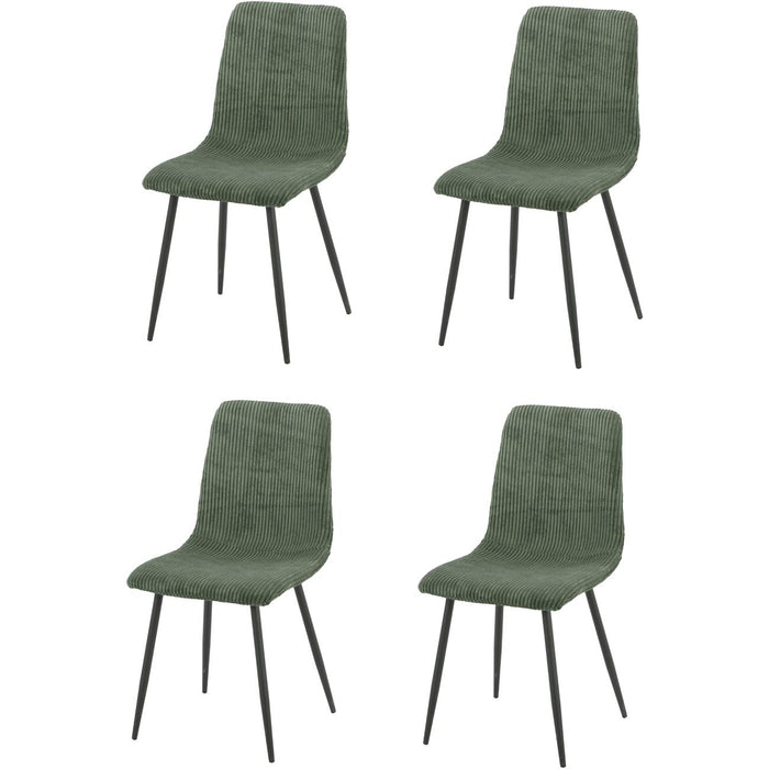 Chaise 15654KA - Bobby Vert Kaki - Lot de 4