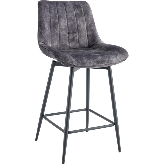 Tabouret de bar 55132GA - VAL THORENS Gris Anthracite - Lot de 4