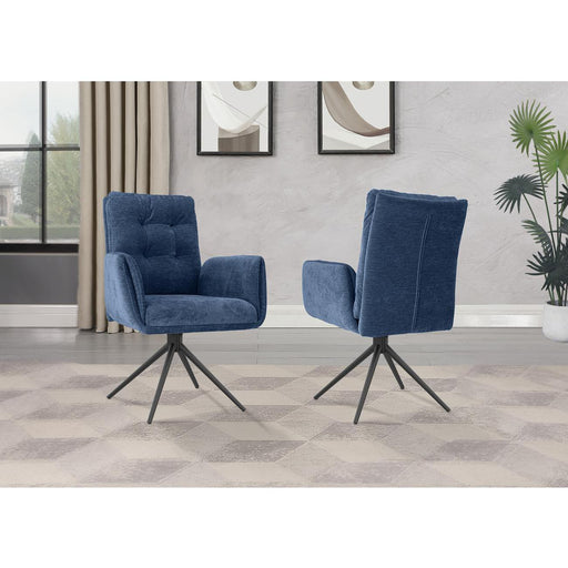 Chaise 52964BN - Courcelles Bleu Nuit - Lot de 2