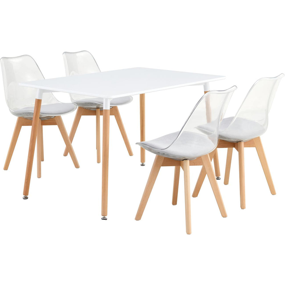 Ensemble Chaise + Table 16252BG - Samy Gris & Blanc - Lot de 1
