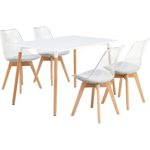 Ensemble Chaise + Table 16252BG - Samy Gris & Blanc - Lot de 1