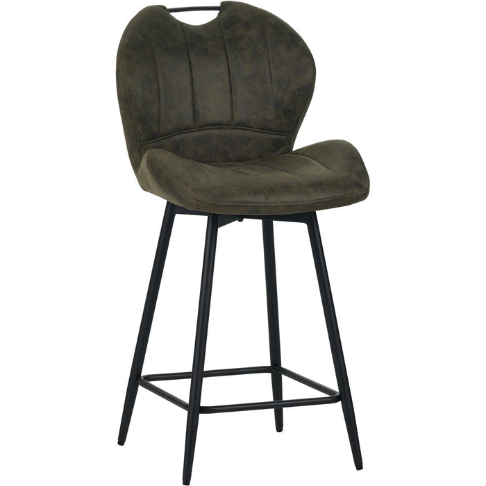 Tabouret de bar 16232KA - Burton Vert Kaki - Lot de 2