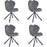 Chaise 16238GA - Brandon Gris Anthracite - Lot de 4