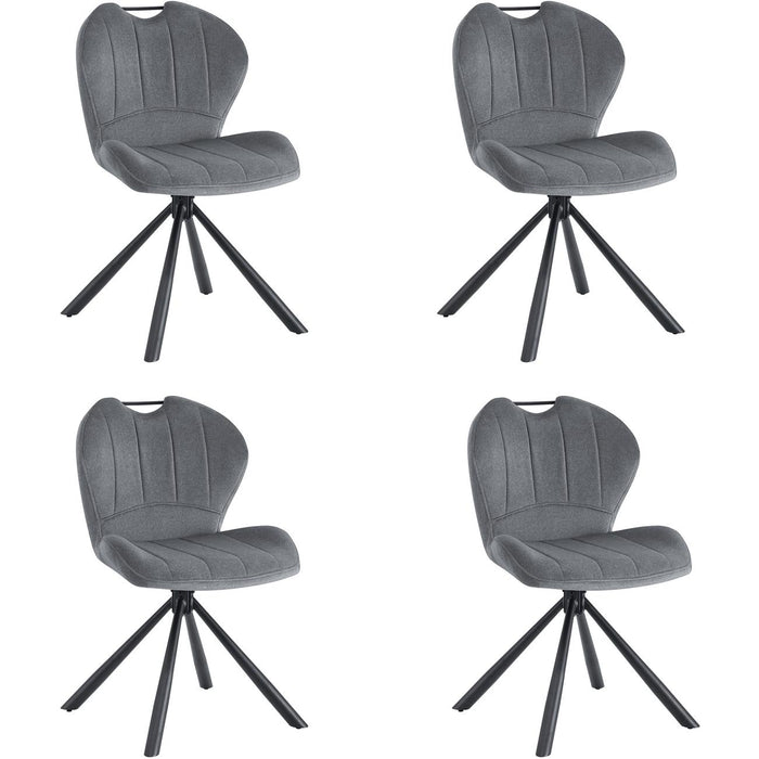 Chaise 16238GA - Brandon Gris Anthracite - Lot de 4