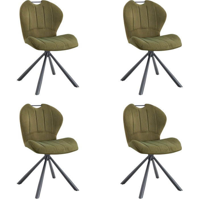Chaise 16238KA - Brandon Vert Kaki - Lot de 4