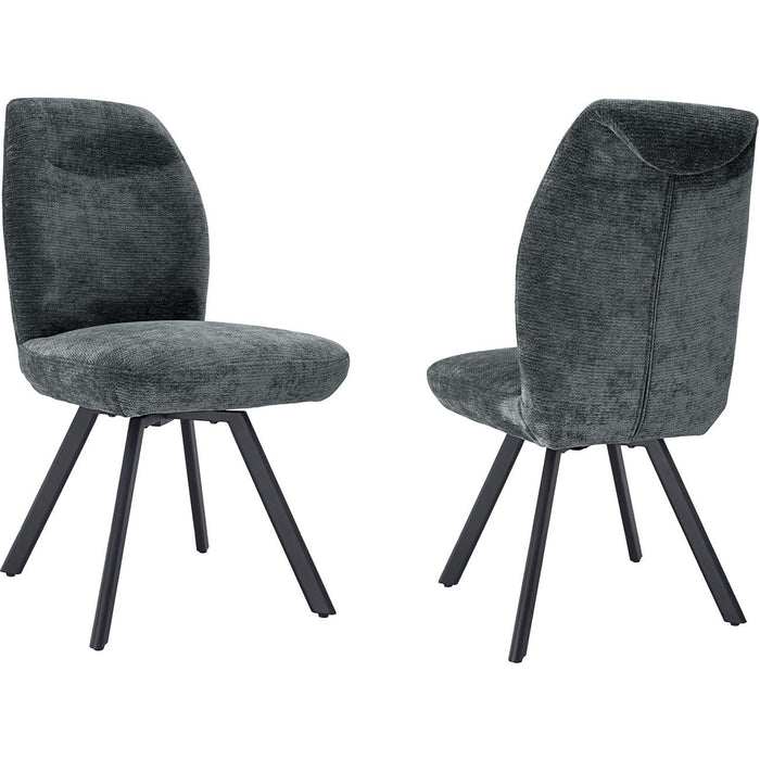 Chaise 52963GA - Samantha Gris Anthracite - Lot de 2