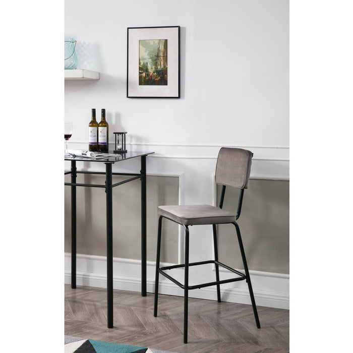 Tabouret de bar 13508TA - ZELDA Beige - Lot de 2