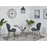 Table de repas 52862CR - EDEN Argent - Lot de 1