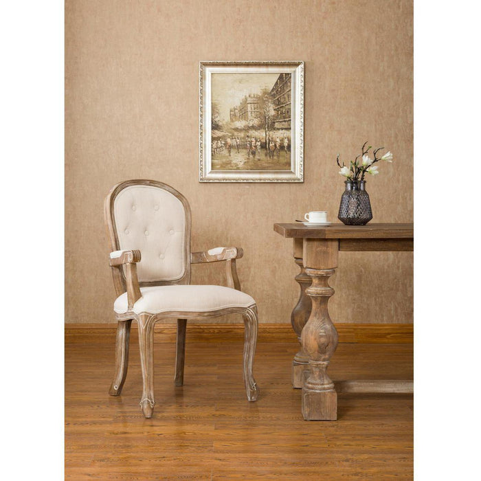 Fauteuil 61203LI - VILLANDRY Beige - Lot de 1