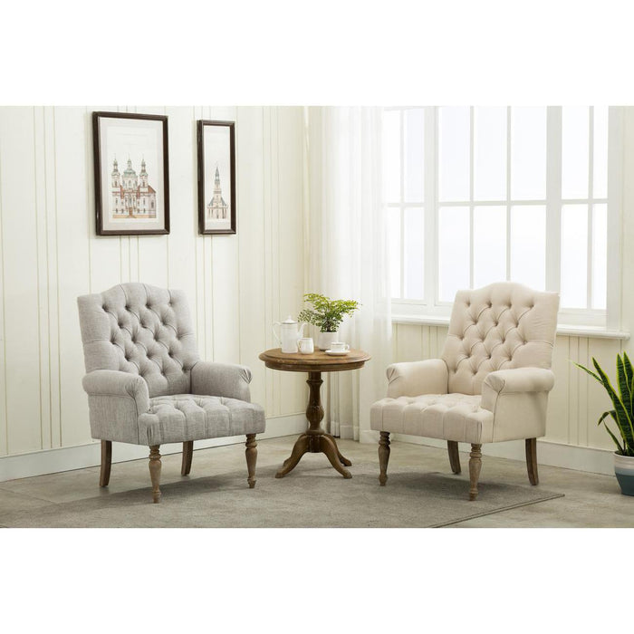 Fauteuil 61202GR - CHEVERNY Gris - Lot de 1
