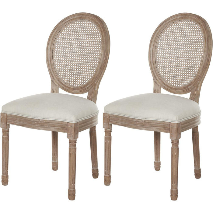 Chaise 65821NA - HEVEA Beige - Lot de 2