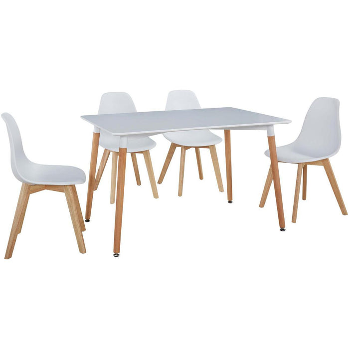 Ensemble Chaise + Table 16120BL - MARCO Blanc - Lot de 1