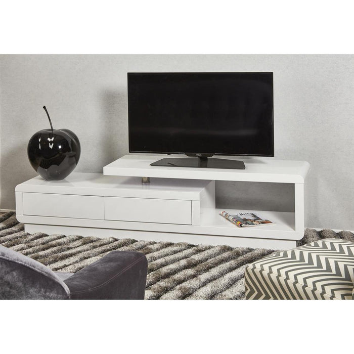 Meuble TV 18116BL - MERCURY Blanc - Lot de 1